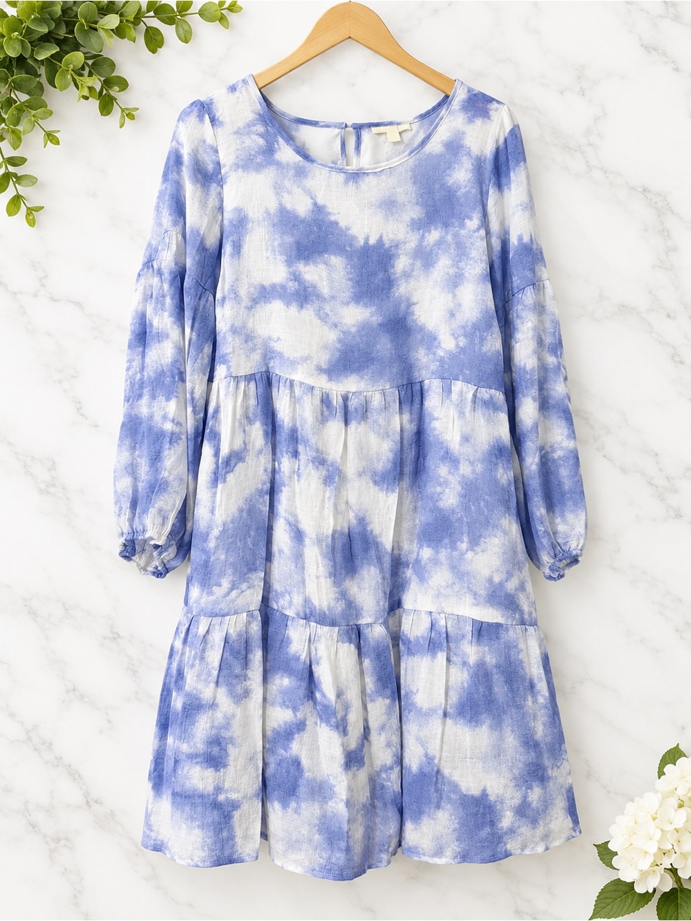 Indigo Rose Tiered Women's Dress